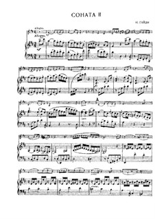 Соната No.2 ре мажор: Партитура, сольная партия by Йозеф Гайдн