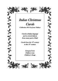 Italian Christmas Carols Collection 2015: Italian Christmas Carols Collection 2015 by folklore, Unknown (works before 1850)