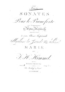 Три сонаты для скрипки, виолончели и фортепиано, Op.16: Соната No.1 до мажор by Фридрих Химмель