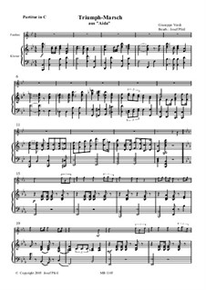 Марш: For fanfare and piano by Джузеппе Верди