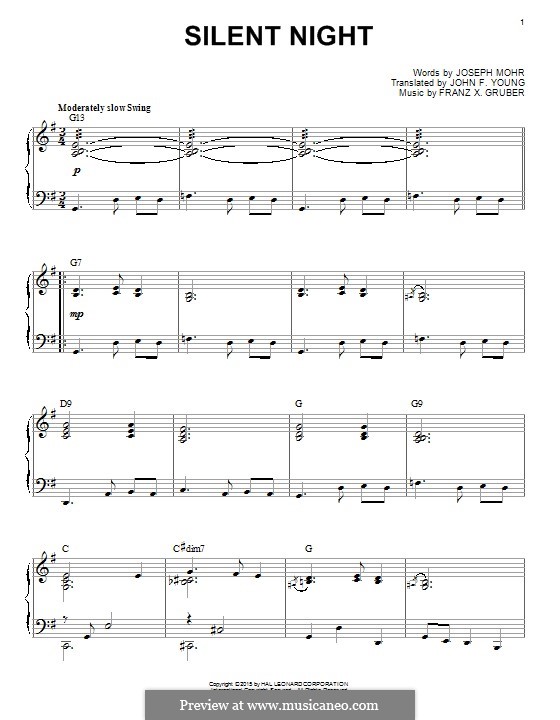 Piano version: Jazz version by Франц Ксавьер Грубер