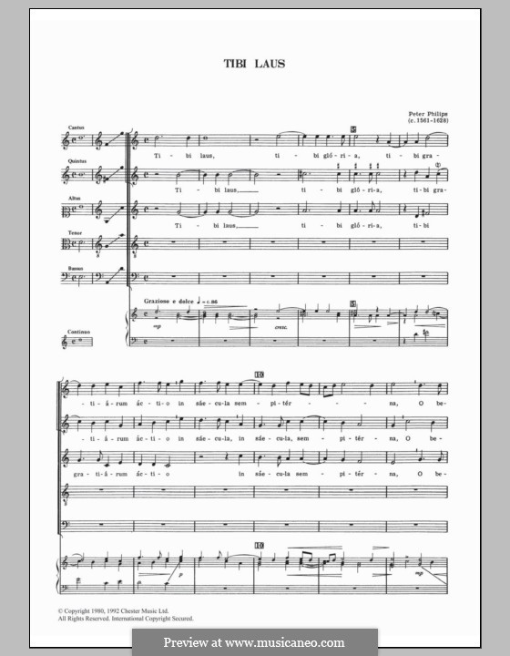 Tibi Laus: Для смешанного хора by Петер Филипс