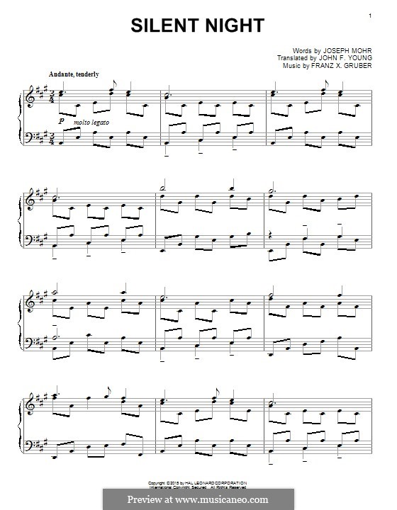 Piano version: Для одного исполнителя by Франц Ксавьер Грубер