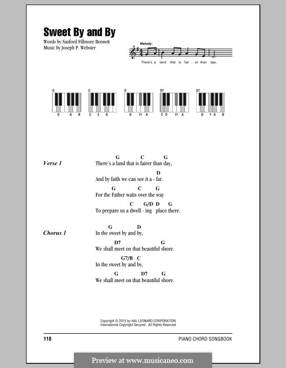 Sweet By and By: Текст, аккорды by Joseph Philbrick Webster