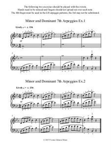 2 Minor and Dominant 7th Arpeggio Prep Exs: 2 Minor and Dominant 7th Arpeggio Prep Exs by Yvonne Johnson