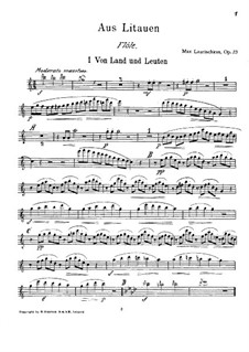 Aus Litauen, Op.23: Flötenstimme by Макс Лауришкус