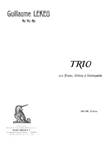 Фортепианное трио до минор: Партитура by Гийом Лекё
