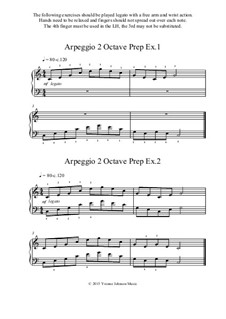 Arpeggio 2 Octave Prep Exercises: Arpeggio 2 Octave Prep Exercises by Yvonne Johnson