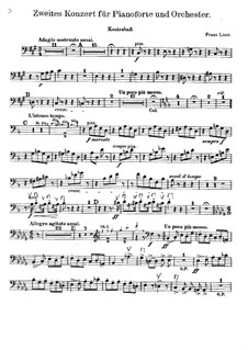 Концерт для фортепиано с оркестром No.2, S.125: Партия контрабаса by Франц Лист