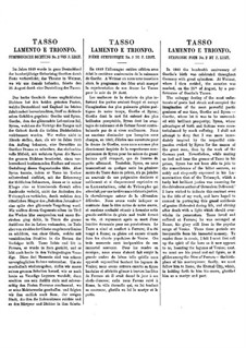 Симфоническая поэма No.2 'Тассо' для оркестра, S.96: Партитура by Франц Лист