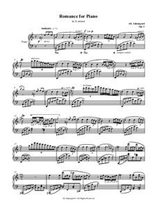 Romance for Piano, Op.1: Романс для фортепиано by Ali Jahangard