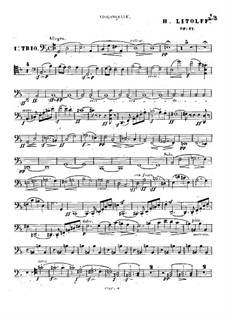 Большое фортепианное трио No.1, Op.47: Партия виолончели by Анри Литольф