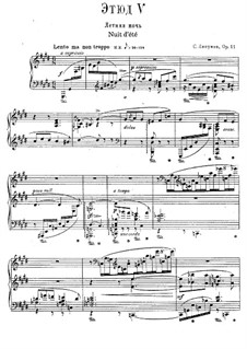 Двенадцать трансцендентных этюдов, Op.11: No.5 Летняя ночь by Сергей Ляпунов