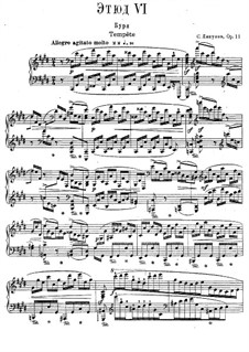 Двенадцать трансцендентных этюдов, Op.11: No.6 Буря by Сергей Ляпунов