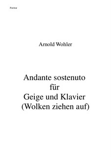 Andante sostenuto für Geige und Klavier: Andante sostenuto für Geige und Klavier by Arnold Wohler