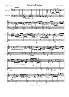 Romanza Patetica: For double bass and string quartet – solo part by Джованни Боттезини