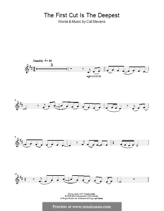 The First Cut Is the Deepest: Для кларнета by Cat Stevens