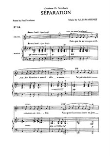 Séparation: Для среднего голоса и фортепиано by Жюль Массне