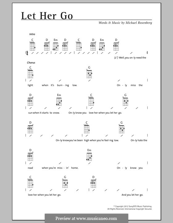 Let Her Go (Passenger): Для укулеле by Michael Rosenberg