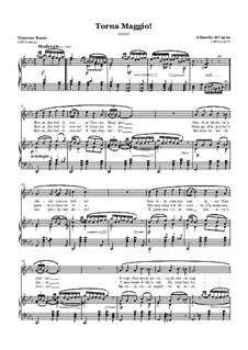 Torna Maggio!: Для голоса и фортепиано by Eduardo di Capua