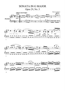 Три трио-сонаты, Op.29: Соната No.3, для фортепиано by Муцио Клементи