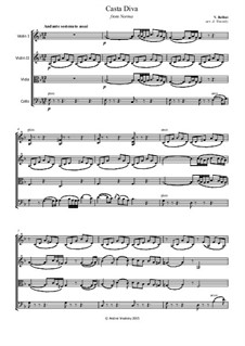 Casta diva, che inargenti: Fot string quartet by Винченцо Беллини