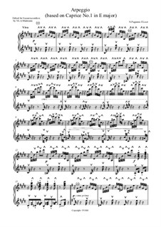 Arpeggio (based on Caprice No.1 in E major): For bayan by Никколо Паганини