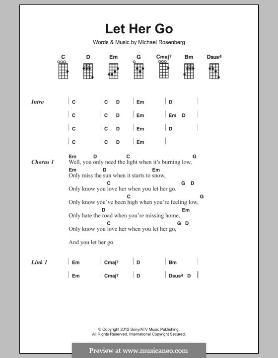 Let Her Go (Passenger): Текст, аккорды by Michael Rosenberg
