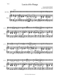 Lascia Ch'io Pianga: For alto flute and piano by Георг Фридрих Гендель