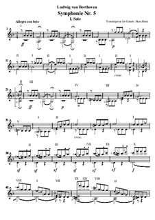 Часть I: Version for guitar by Людвиг ван Бетховен