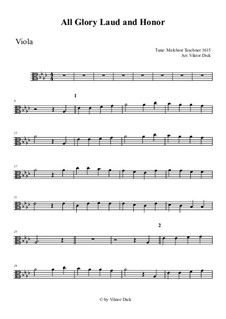 All Glory, Laud and Honor: For viola by Melchior Teschner