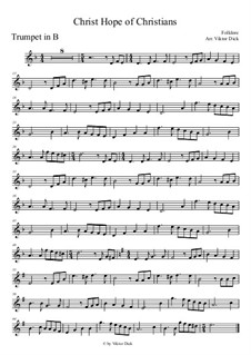 Христос надежда христиан: For trumpet in B by folklore