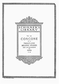 Двадцать пять лёгких и мелодических этюдов, Op.24: Для одного исполнителя by Джузеппе Конконе