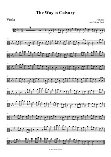 Путь к Голгофе далёк, кровь стекает из ран: For viola by folklore