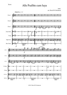 Alle Psallite: For flute trio and percussion by folklore