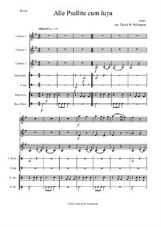 Alle Psallite: For clarinet trio and percussion by folklore