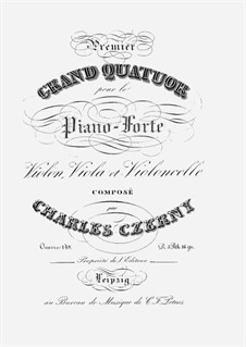 Piano Quartet No.1, Op.148: Piano Quartet No.1 by Карл Черни