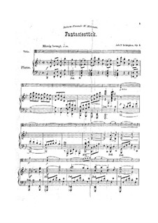 Фантастическая пьеса для альта и фортепиано, Op.4: Фантастическая пьеса для альта и фортепиано by Адольф Шуппан