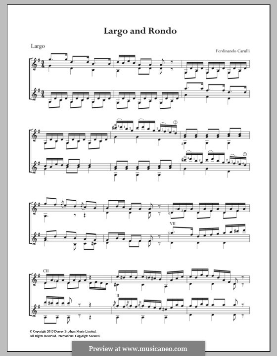 Largo and Rondo: Для гитары by Фердинандо Карулли
