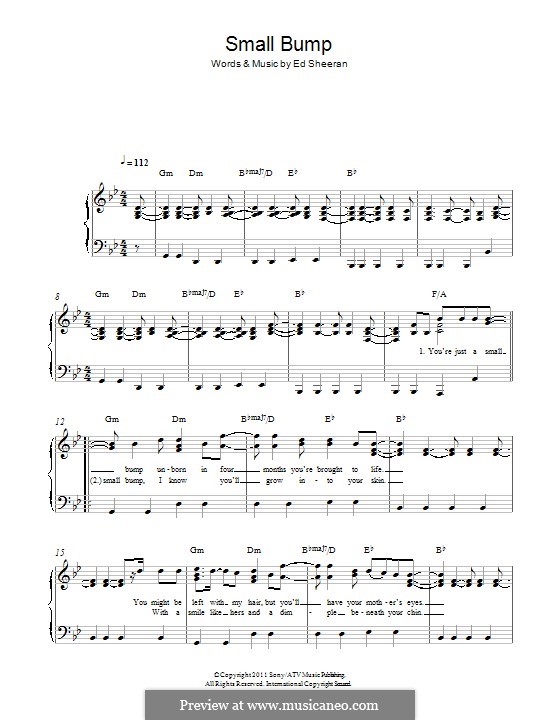 Small Bump: Для фортепиано by Ed Sheeran