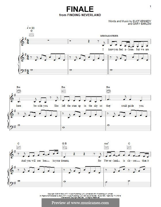 Finale (All That Matters) from 'Finding Neverland': Для голоса и фортепиано (или гитары) by Eliot Kennedy, Gary Barlow