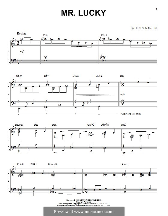 Mr. Lucky: Для фортепиано (jazz version) by Henry Mancini