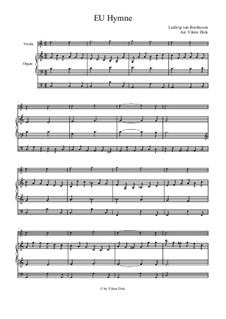 Ода к радости: Version for violin and organ by Людвиг ван Бетховен