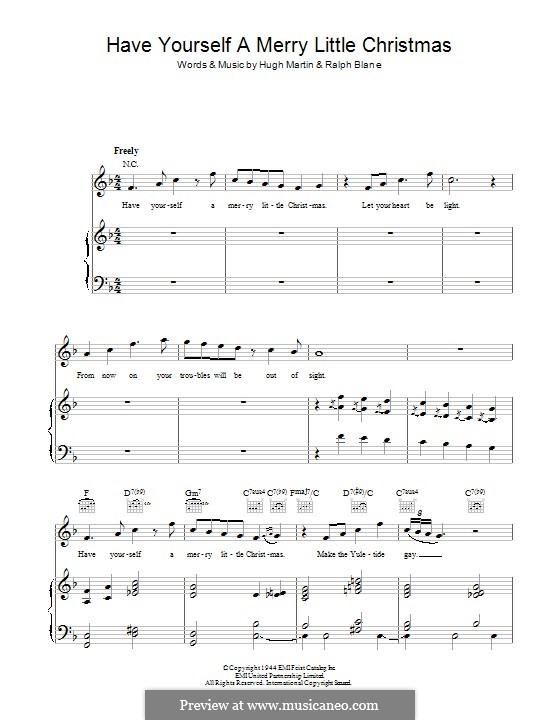Vocal version: Для голоса и фортепиано (или гитары) by Hugh Martin, Ralph Blane