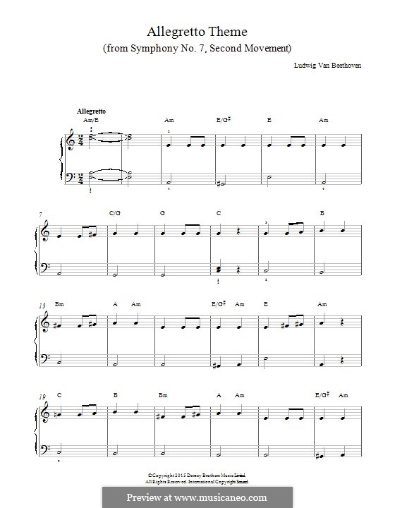 Часть II: Theme. Version for piano by Людвиг ван Бетховен