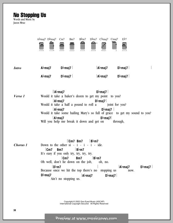 No Stopping Us: Для укулеле by Jason Mraz