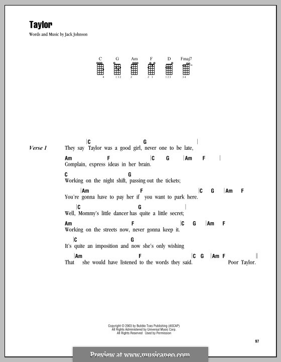 Taylor: Для укулеле by Jack Johnson