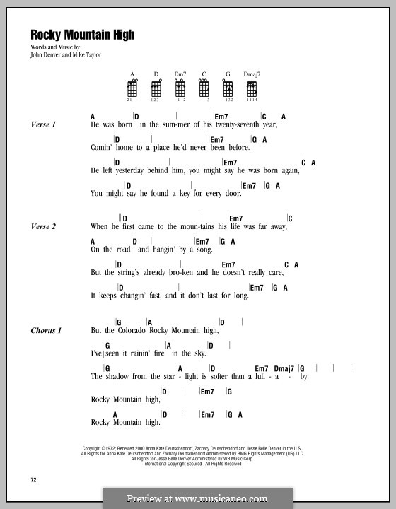 Rocky Mountain High: Для укулеле by John Denver, Mike Taylor