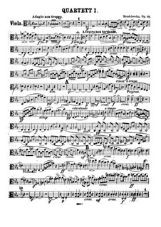 Струнный квартет No.1 ми-бемоль мажор, Op.12: Партия альта by Феликс Мендельсон-Бартольди