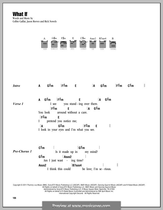 What If: Текст, аккорды by Jason Reeves, Rick Nowels